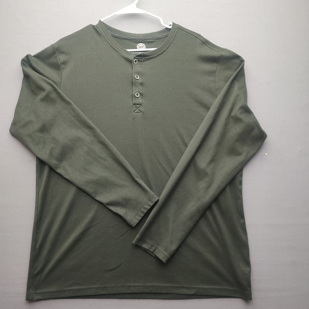 Weatherproof Men's‎ Green Pullover Shirt 1/4 Extra Large